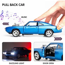 DARVICE 1:32 Diecast Pullback Openable Doors Toy Car image 2