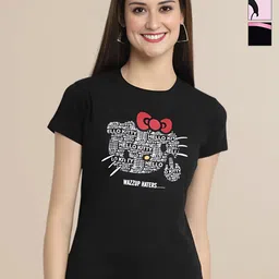 Mast & Harbour Women Typography 3 Printed Applique T-shirt-picture-26