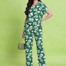 Moda Rapido Printed Shirt Collar T-Shirt & Trousers-picture-33