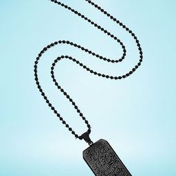 M Men Style Rose Gold-Plated Stainless Steel Engraving Arabic Pendants With Chains-image-34