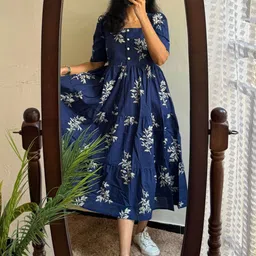 CORSICA Women Floral Printed Fit & Flare Midi Dress-picture-28