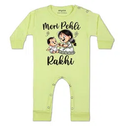arvesa Meri Pehli Rakhi Printed Baby Rompers-picture-5