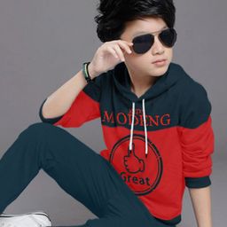 MYEONN Boys Typography Printed Hooded T-shirt-image-95