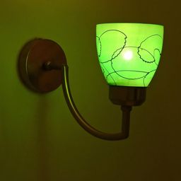 1ST TIME Green & Black Printed Glass Traditional Cylinder Wall Lamps Wall Lamps-picture-38