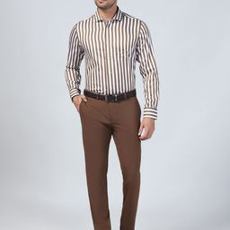Blackberrys Men Slim Fit Opaque Striped Casual Shirt-image-82