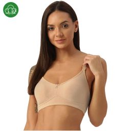 Inner Sense Organic Cotton Antimicrobial Soft Nursing Bra with Removable Pads-Nude-picture-7