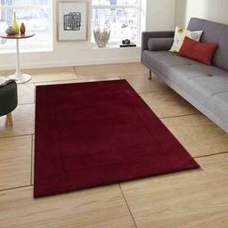 presto Maroon Solids Hand Tufted Wool 3 X 5 Feet Carpet-picture-27