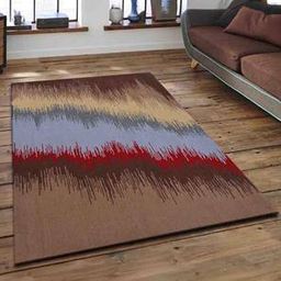 presto Red Abstract Hand Tufted Wool 3 X 5 Feet Carpet-picture-44