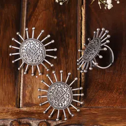VENI 92.5 Silver Plated Oxidized Jewellery Set-picture-46