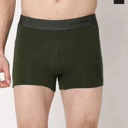 UnderJeans by Spykar Pack Of 2 Trunks UJNTPTC004BLACKOLIVE-46