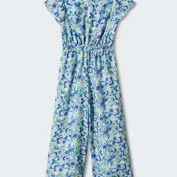 Mango Kids Girls Floral Printed Cut Out Detail Basic Jumpsuit-image-74