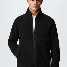 MANGO MAN Fleece Detail Front-Open Sweatshirt-image-25