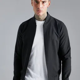 boohooMAN 4 Way Stretch Bomber Jacket-image-31
