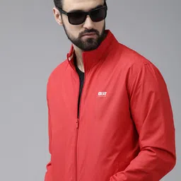 BEAT LONDON by PEPE JEANS Men Solid Full Sleeves Red Bomber Jacket-picture-13