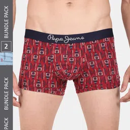 Pepe Jeans Men Pack Of 2 Printed Cotton Trunks-picture-23