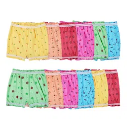 BAESD Kids Pack Of 12 Floral Printed Pure Cotton Basic Briefs-image-105