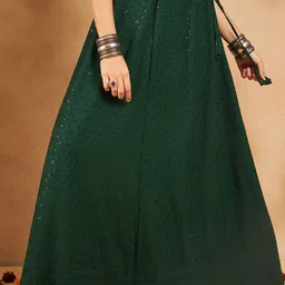 InWeave Embellished Chikankari Maxi Flared Skirt-picture-53