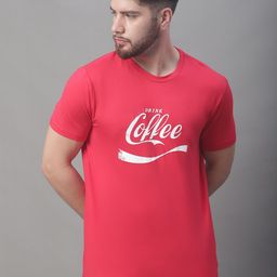 DOOR74 Typography Printed Cotton Loose Fit T-shirt-image-14