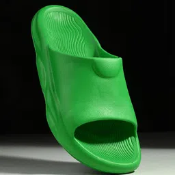 HRX by Hrithik Roshan Men Green Rubber Sliders-3