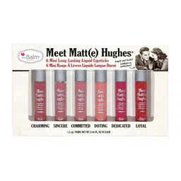 The Balm Set of 6 Meet Matte Hughes Long Lasting Mini Lipsticks 1.2ml Each - Volume 1-24