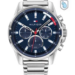 Tommy Hilfiger Men Navy Blue Dial & Bracelet Style Straps Mason Analogue Watch TH1791788W-53