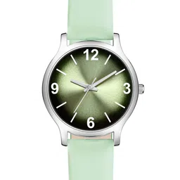 PERCLUTION ENTERPRISE Women Green Dial & Green Leather Straps Analogue Watch-image-65