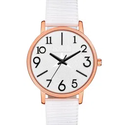 PERCLUTION ENTERPRISE Women White Dial & White Leather Straps Analogue Watch-image-44