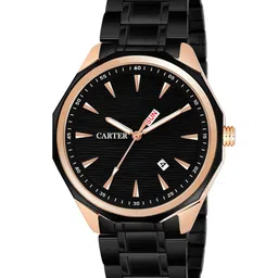 Sandy D Carter Men Dial & Stainless Steel Bracelet Style Straps Analogue Watch Sandy D Carter-168-BK-13