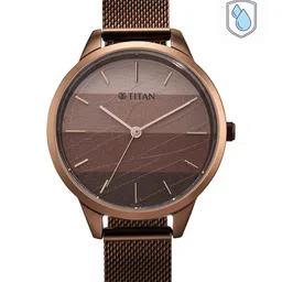 Titan Women Brown Dial & Stainless Steel Bracelet Style Straps Analogue Watch 2664QM01-image-72