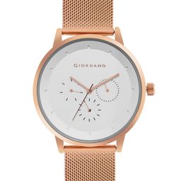 GIORDANO Men White Dial & Rose Gold Toned Bracelet Style Straps Analogue Watch GD-50005-22-image-87