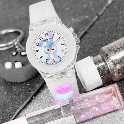 Fantasy World Unisex Kids Printed Dial & Bracelet Style Straps Analogue Watch FW24-DOLL-GRY-19