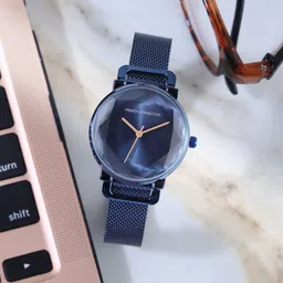 French Connection Women Navy Blue Dial & Bracelet Style Straps Analogue Watch FCL0008E-16