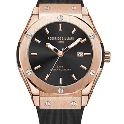 RODERICO GIULIANI Unisex Black Dial & Black Wrap Around Straps Analogue Watch-image-2