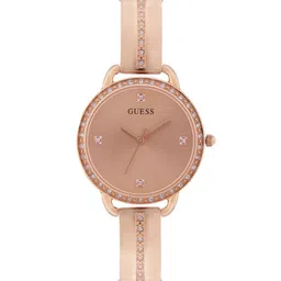 GUESS Women Rose Gold-Toned Embellished Dial Analogue Watch GW0022L3-image-42