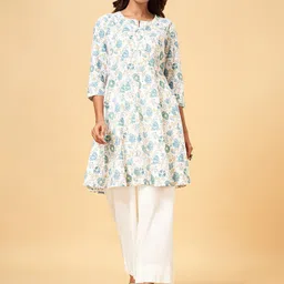 RANGMANCH BY PANTALOONS Floral Printed Cotton A-Line Kurta-picture-34