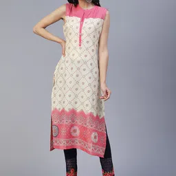 FASHOR Women Geometric Printed Kurta-image-6