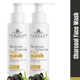 Verdant Natural Care Set of 2 Activated Charcoal Face Wash with Tea Tree Oil - 100 ml each-39