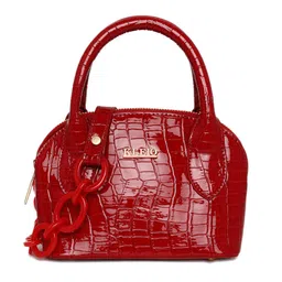 KLEIO Women Croc Textured Structured Handheld Bag-11