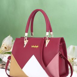 LIKE STYLE Colourblocked Structured Handheld Bag-picture-9