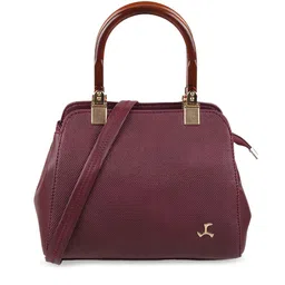 Mochi Maroon Structured Handheld Bag-11