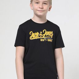 Jack & Jones Junior Boys Typography Printed Slim Fit Pure Cotton T-shirt-image-74