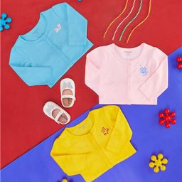 Pantaloons Baby Girls Pack Of 3 Colourblocked Cotton T-shirt-image-43