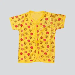 Mojua Infants Printed V-Neck Bio Finish Cotton Jhabla-37