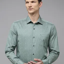 Arrow Original Slim Fit Opaque Ethnic Motifs Printed Pure Cotton Formal Shirt-picture-3