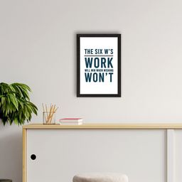 eCraftIndia White & Blue Motivational Quote Printed Framed UV Art Painting-image-43