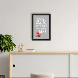 eCraftIndia Grey & White Motivational Quote Printed Framed UV Art Painting-image-37