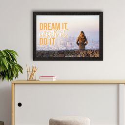 eCraftIndia Brown & Blue Motivational Quote UV Art Painting-image-66