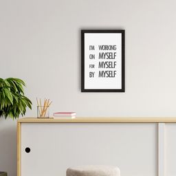 eCraftIndia Black & White Motivational Quote Printed Framed UV Art Painting-image-110