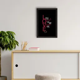 eCraftIndia Black & Pink Quirky Quote Satin Matt Texture UV Painting Wall Art-image-88