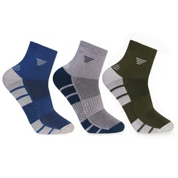 Bonjour Men Pack Of 3 Assorted Ankle-Length Socks-17